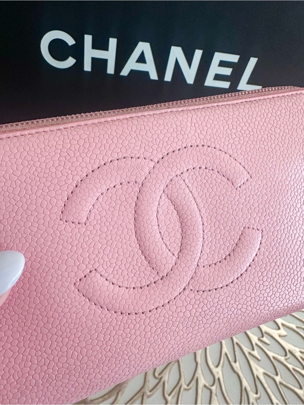 Authentic CHANEL Zippy Wallet Caviar